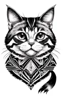 Persian Cat tattoo design idea