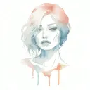 sexy bloody girl tattoo design idea