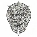 ancient roman tattoo design idea