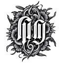 Two Word Ambigram Generator tattoo design idea