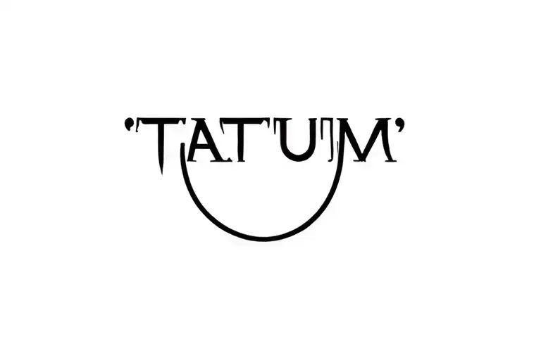 "TATUM" horseshoe tattoo design idea