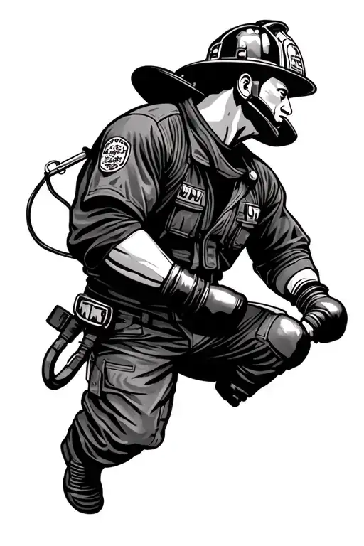 firefighter electrician muay thai tattoo design idea