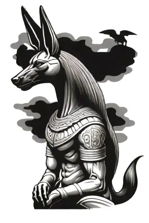 anubis tattoo design idea