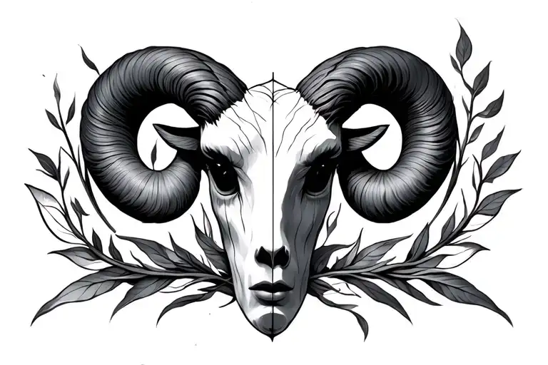 Libra Aries tattoo design idea