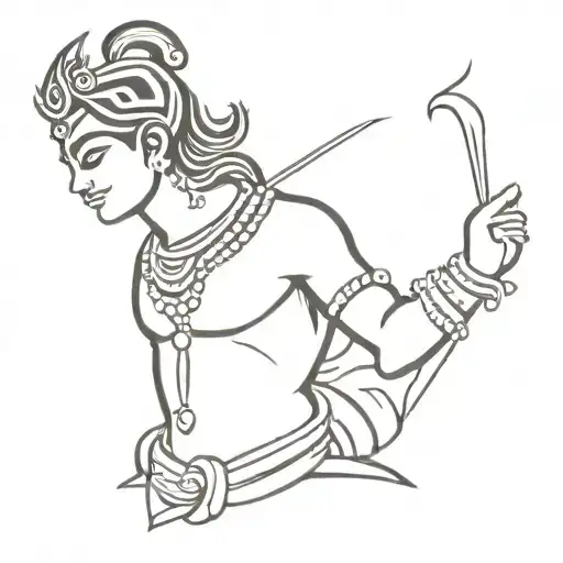 lord Krishna tattoo design idea