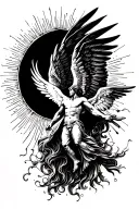 icarus flying towards the sun tattoo design idea