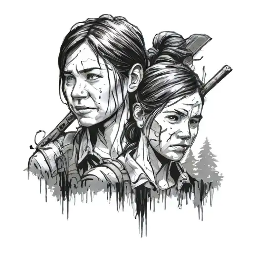 elly the last of us tattoo design idea