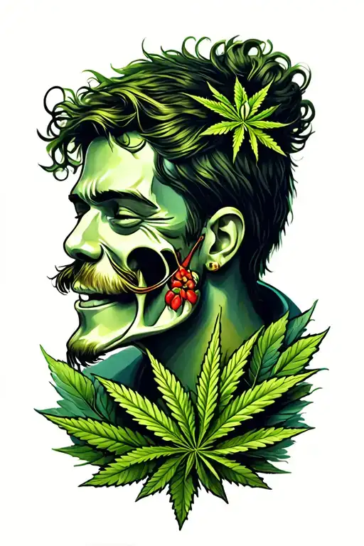 stoner 420 tattoo design idea