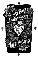 wedding anniversary date tattoo design idea