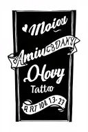 wedding anniversary date tattoo design idea