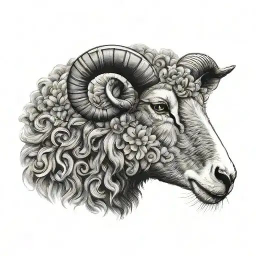 lost sheep tattoo design idea