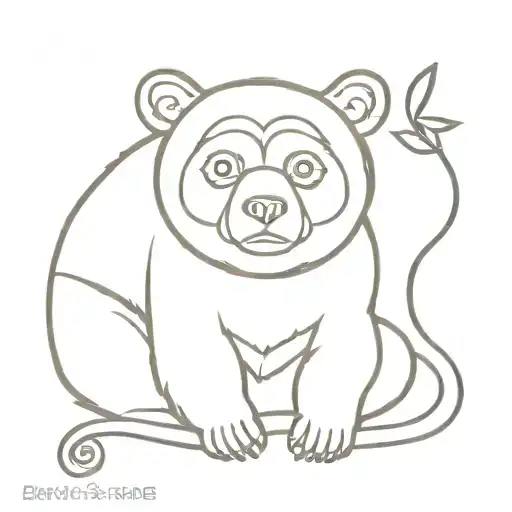 bear monkey owl dog tattoo design idea