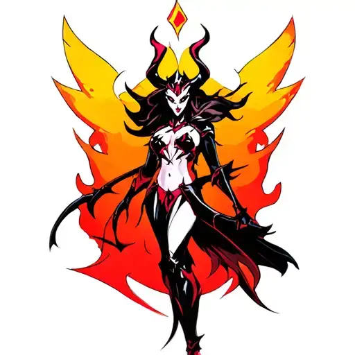 Dota 2 hero queen of pain tattoo design idea