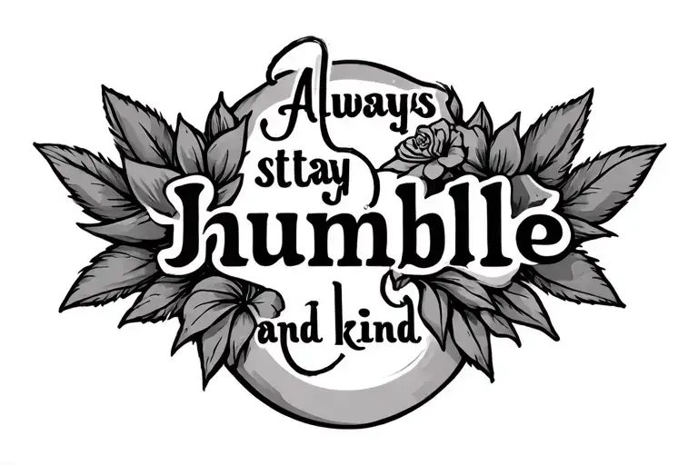 always stay humble and kind tattoo design idea