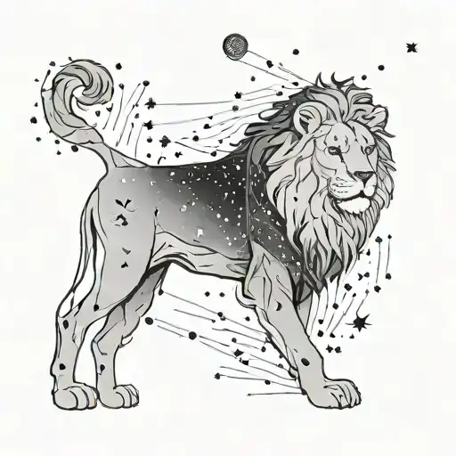 leo constellation tattoo design idea