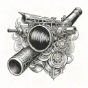 86:59 with a arsenal canon tattoo design idea