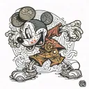 zombie Mickey Mouse tattoo design idea