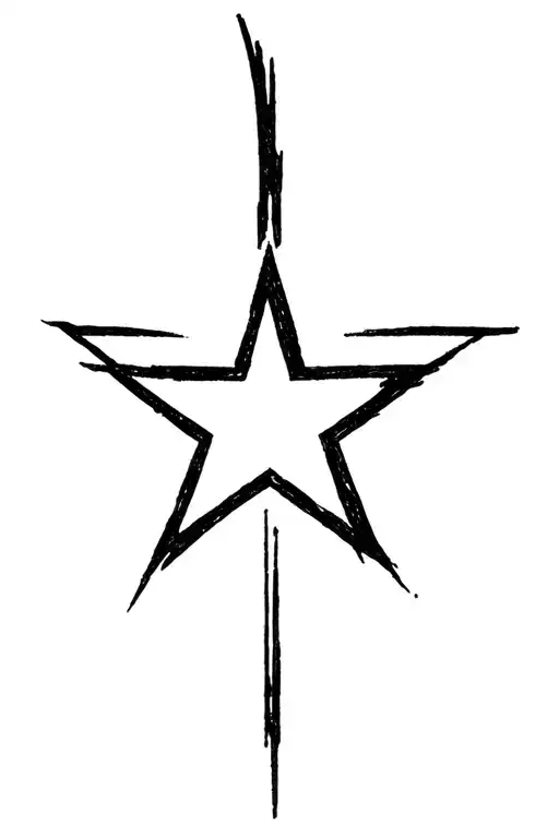 "Stars don’t make light" small star, light streak. tattoo design idea