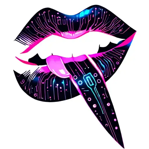 lips, tongue tattoo design idea
