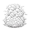 "THUG MOTIVATION" WORDS IN CLOUDS tattoo design idea