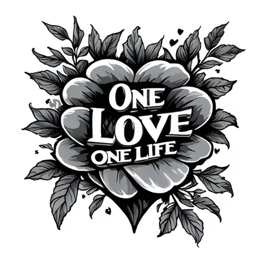 One Love One Life tattoo design idea