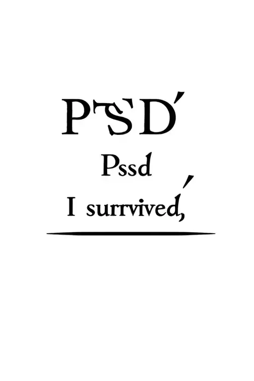 "Ptsd I survived" "Ptsd I survived" trauma tattoo design idea