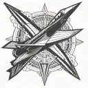 FIGHTER JET tattoo design idea