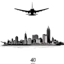 Baltimore Maryland skyline airplane with 410 in the background  tattoo design idea