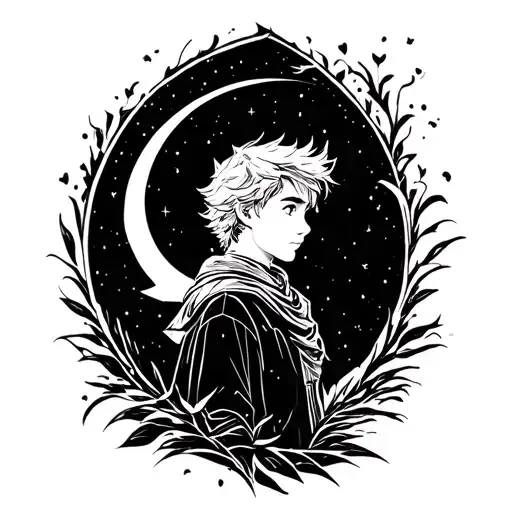 The little prince character tattoo design idea