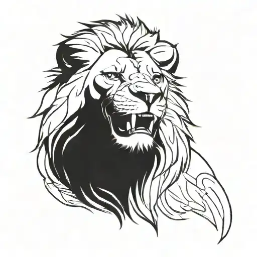 lion tattoo design idea