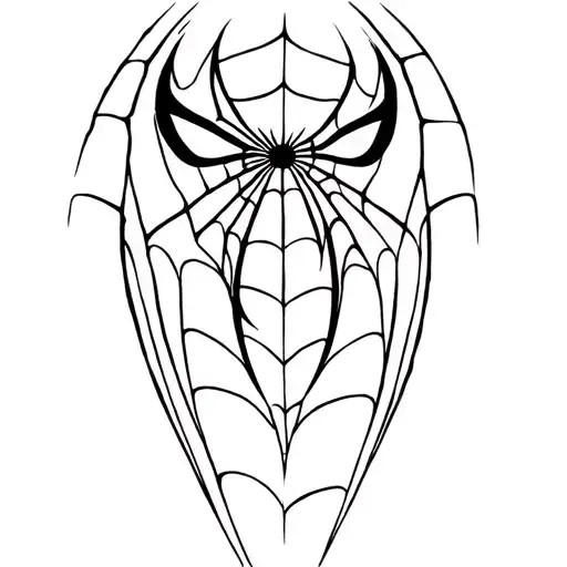 spiderman logo with webs tunring into dna tattoo design idea