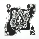 qos queen of spades tattoo design idea