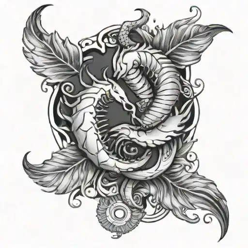 Scorpio And Virgo tattoo design idea