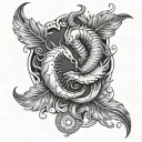 Scorpio And Virgo tattoo design idea