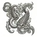 Scorpio And Virgo tattoo design idea