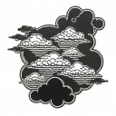 dark clouds tattoo design idea