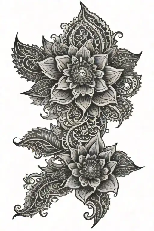 Full arm Henna tattoo design tattoo design idea