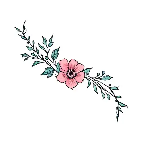Filler Floral tattoo design idea