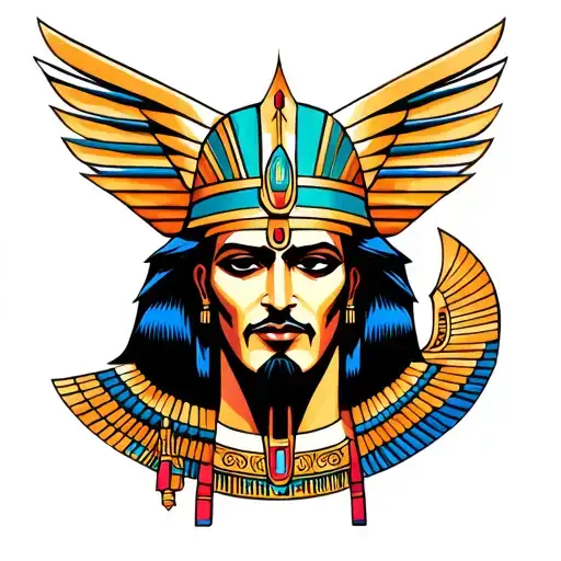 Osiris God tattoo design idea