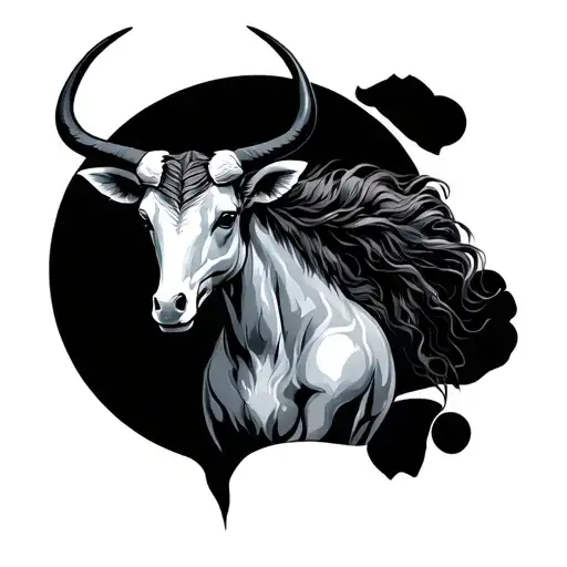 aquarius taurus and sagittarius tattoo design idea