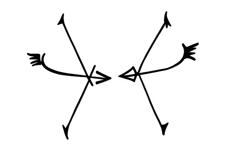 couple tatoo bow and arrow tattoo design idea