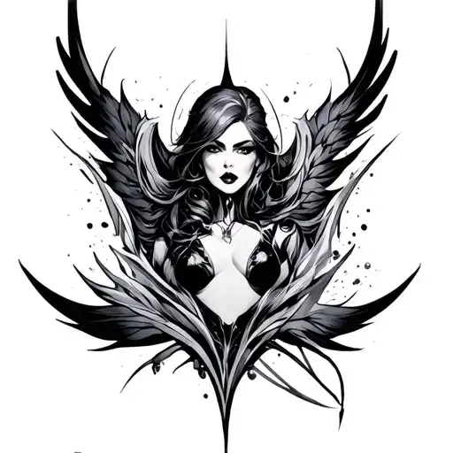 Sexy Astarion BG3 tattoo design idea