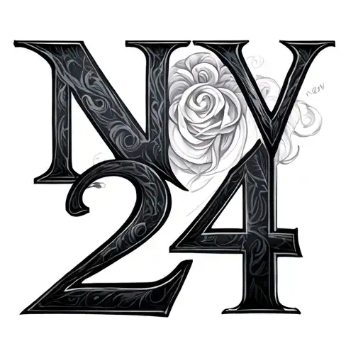 Roman numerals of Nov. 24 tattoo design idea