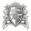 Arsenal logo tattoo design idea