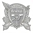Arsenal logo tattoo design idea