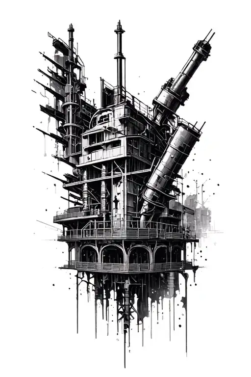 Architect industrial tattoo design idea
