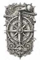 sextant fine line tattoo tattoo design idea