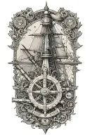 sextant fine line tattoo tattoo design idea