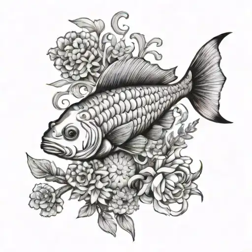 aquarium virgo tattoo design idea