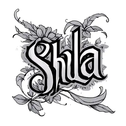 "Shala " My last name written tattoo design idea